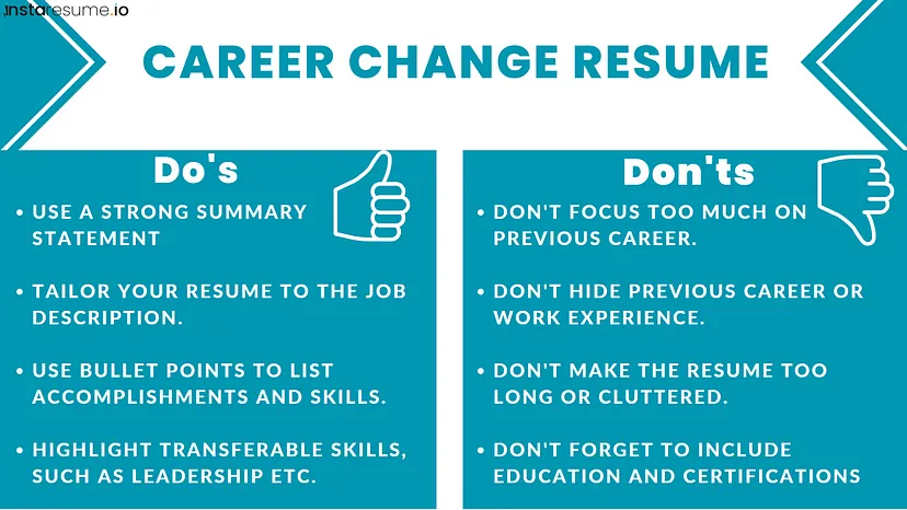 do's and dont's career change
